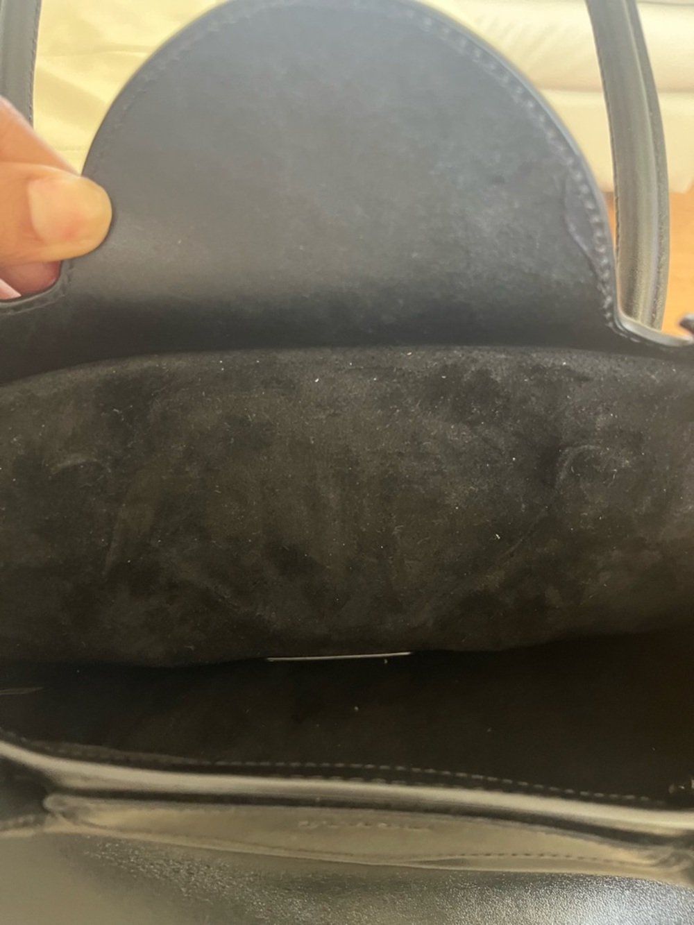 MAUDE Black Leather Shoulder Bag - Picture 10 of 10